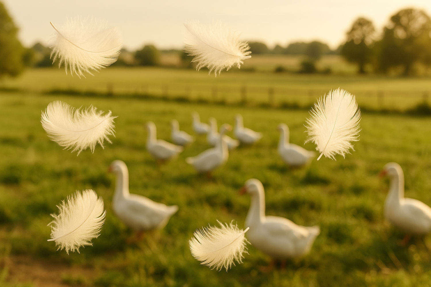 responsibly sourced down feathers